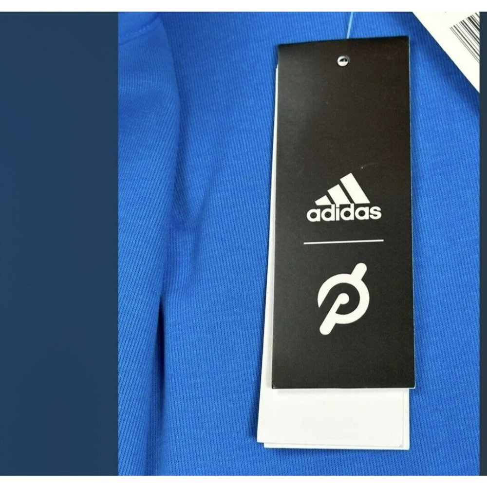 New  Men's Size XL Adidas x Peloton FullZip Hoodie Jacket HG1525 Blue - Picture 5 of 7